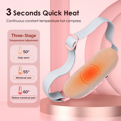 Electric Period Cramp Heating Massager - Vibrating Waist & Abdominal Relief Wrap