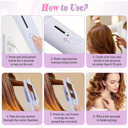 Hair Curling Iron Device - Frizz-Free Curls In Minutes