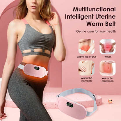 Electric Period Cramp Heating Massager - Vibrating Waist & Abdominal Relief Wrap
