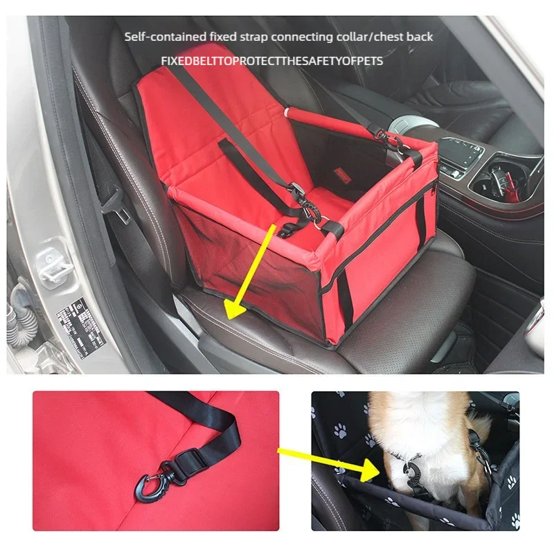 Foldable Pet Car Safety Seat - Secure, Comfy & Travel-Ready