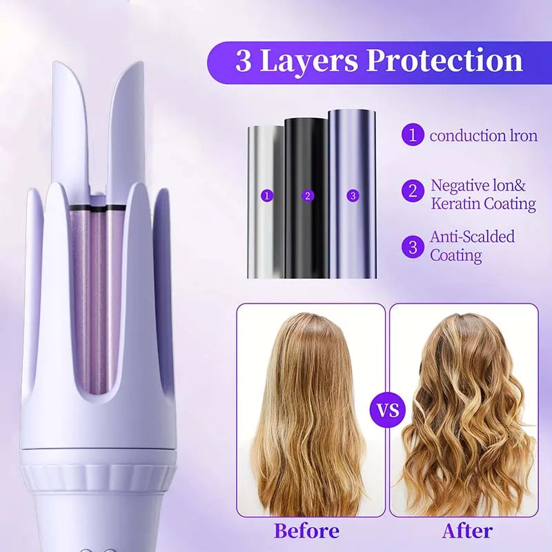 Hair Curling Iron Device - Frizz-Free Curls In Minutes